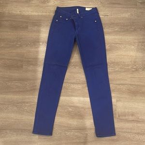 Rag & Bone electric blue “legging” skinny jean size 28